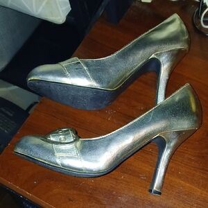 Pulse Metallic Silver Heels